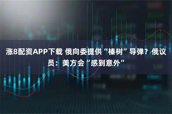 涨8配资APP下载 俄向委提供“榛树”导弹？俄议员：美方会“感到意外”